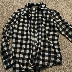black and white flannel
